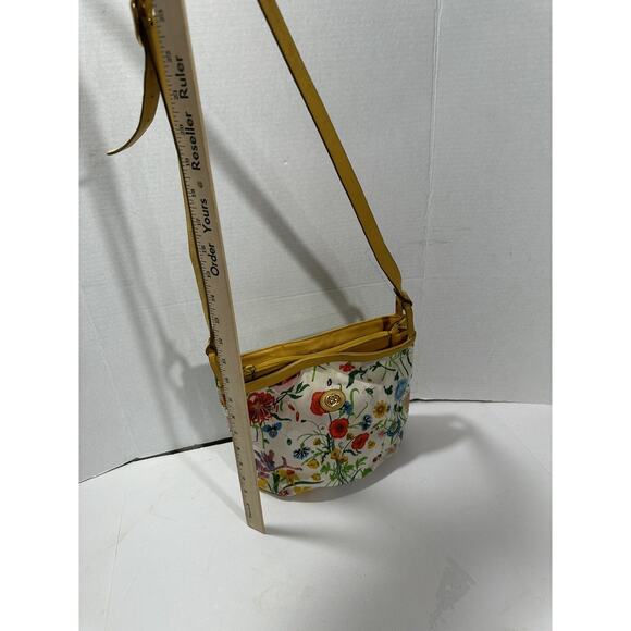 Gucci Flora Canvas Vintage White Yellow Bag Purse Crossbody Floral Japan READ*** - Picture 10 of 16